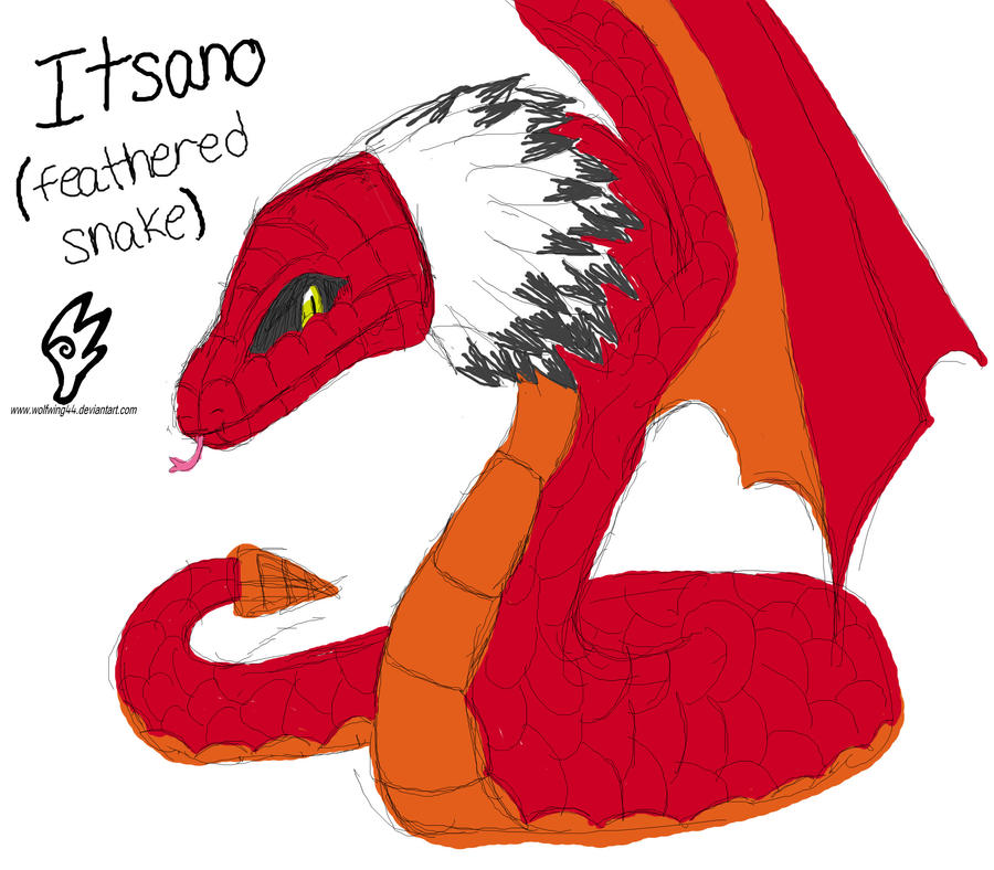 Itsano feathered snake form by wolfwing44 on DeviantArt