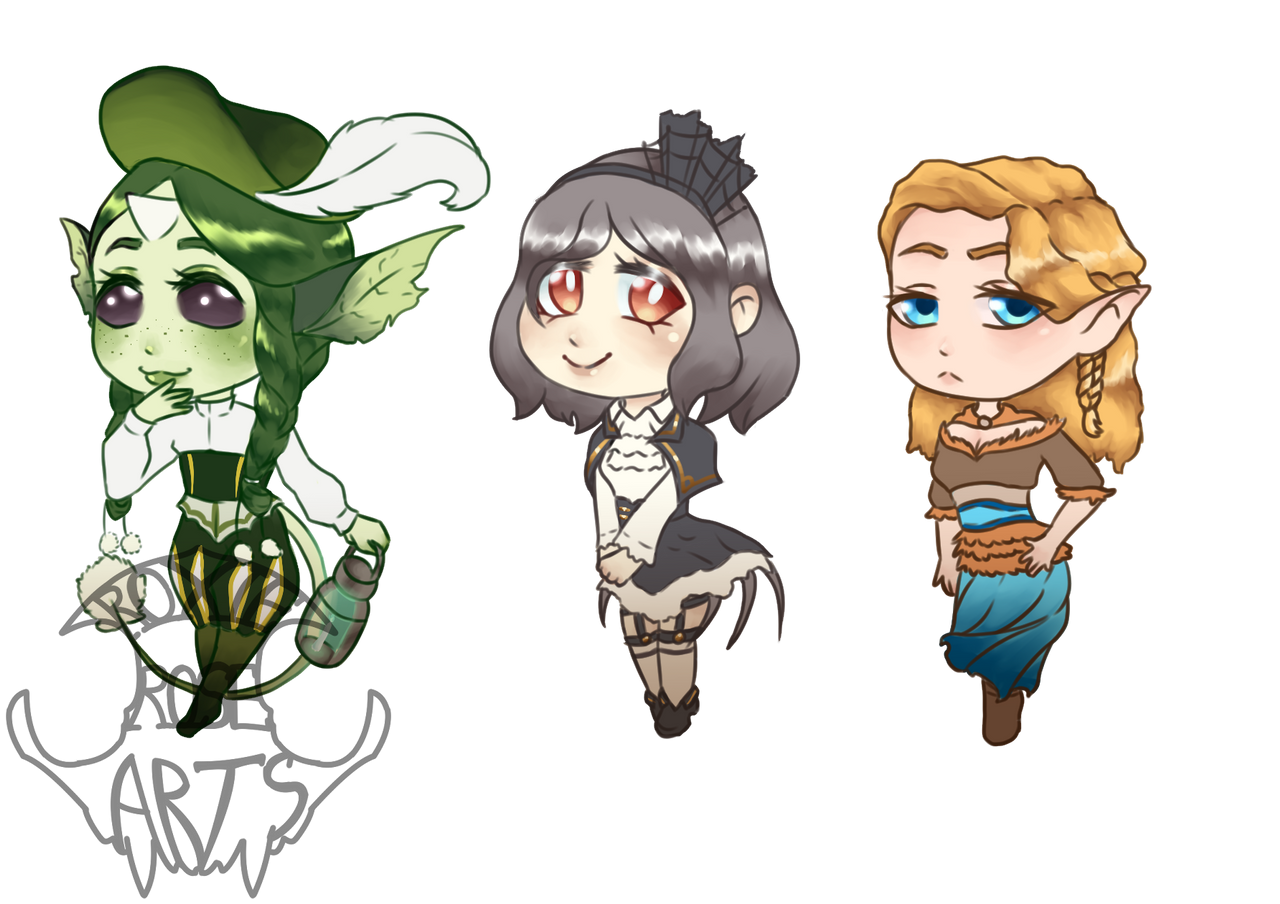 Dnd Rouge Chibi Chibi DnD Party by RoxieRoseArts on DeviantArt