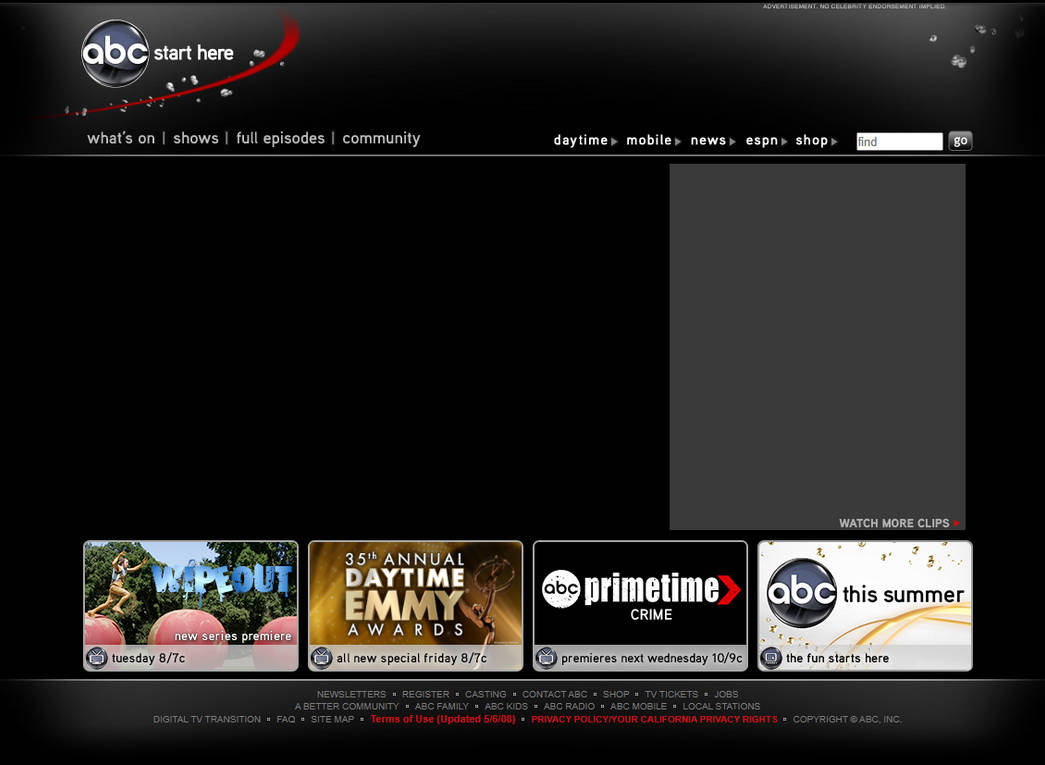 Abc Web ABC.com website (2008) #2 by SUCA28onDeviantart on DeviantArt