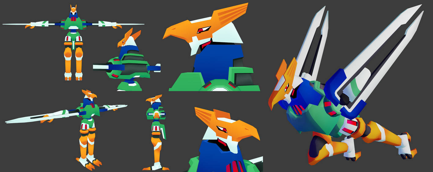 Aztec Falcon 3D model by MACHINAFULMEN on DeviantArt