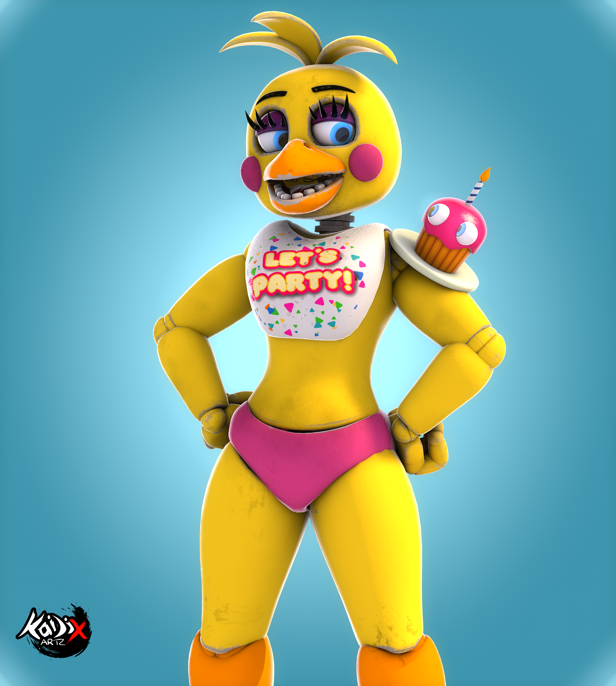 Laruokivi FNAF Chica with Cupcake Plush Figure Toy 7