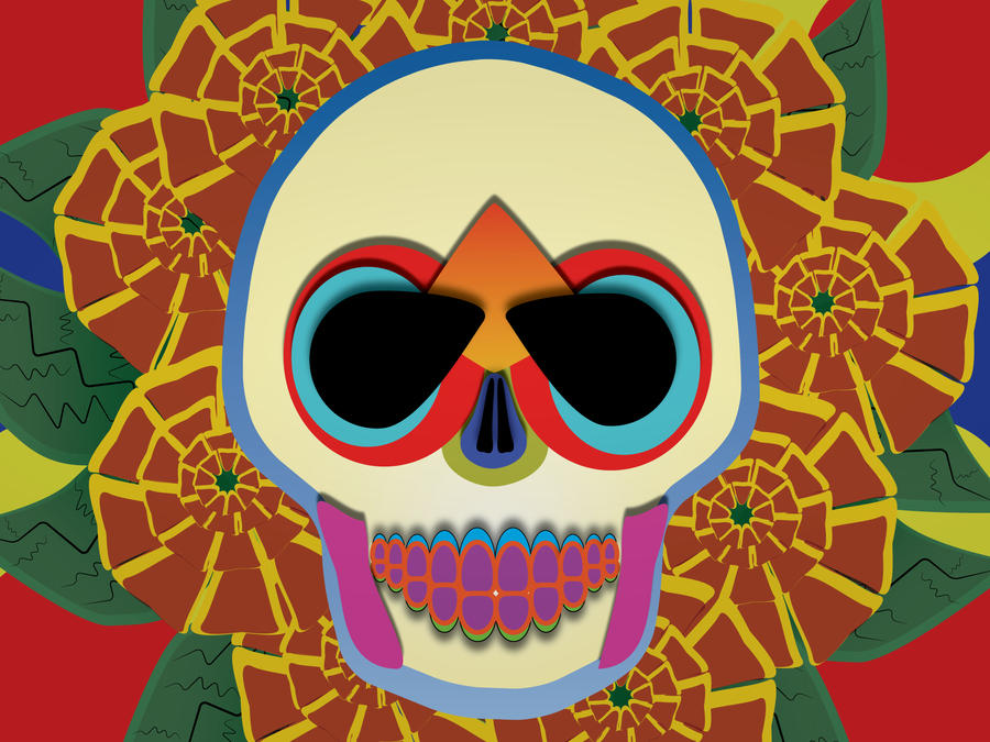 Dia de los Muertos Skull by justingarner23 on DeviantArt
