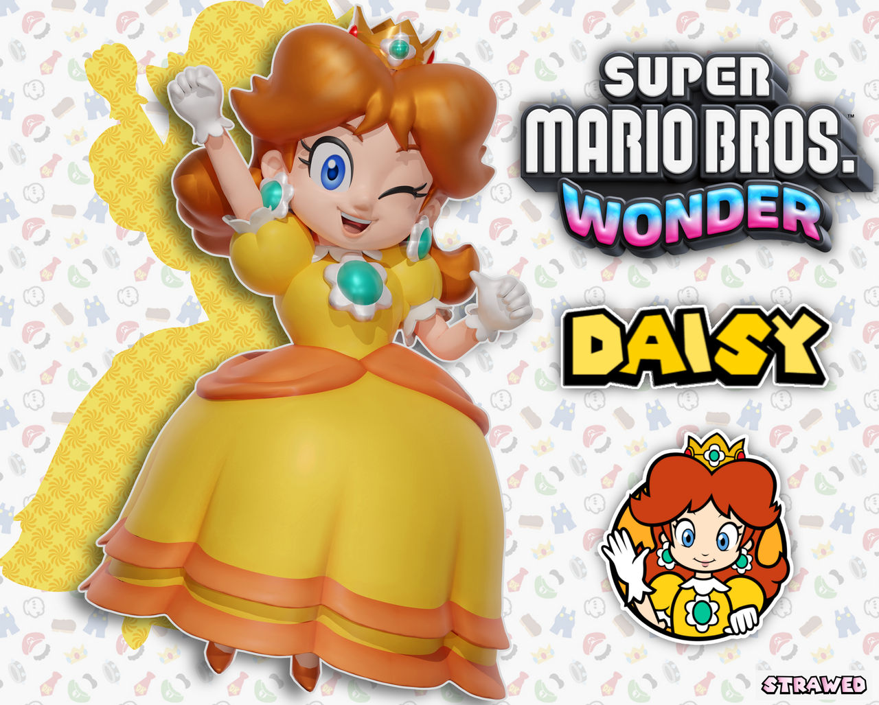 Mario Wonder Rrender Daisy Super Mario Bros. Wonder Render by GoGoUlala on DeviantArt