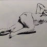 Life drawing, 15 mins. , Brush and India ink