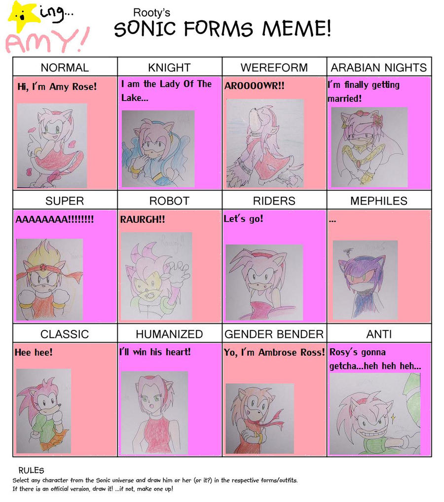 Sonic Forms Meme - Amy Rose