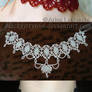 Oval lace necklace