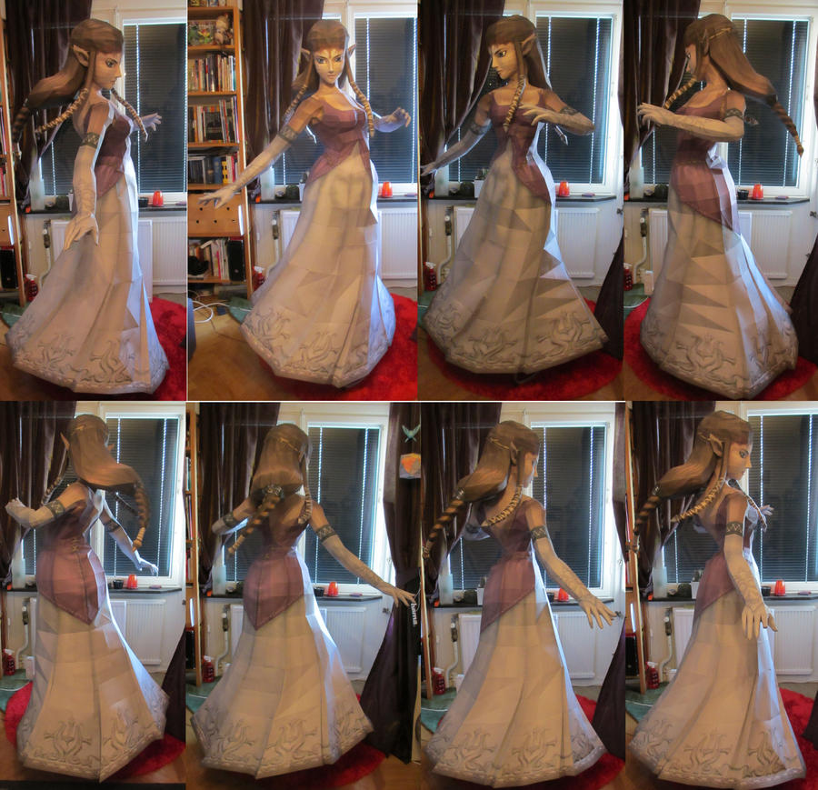 life size zelda without jewlery papercraft by minidelirium