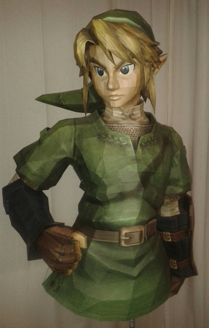 assembly: life size Link papercraft: torso by minidelirium on DeviantArt