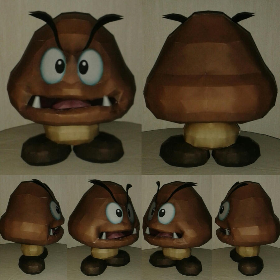 Mejor Goomba Papercraft Por Análisis De Mario And Luigi: Paper Jam