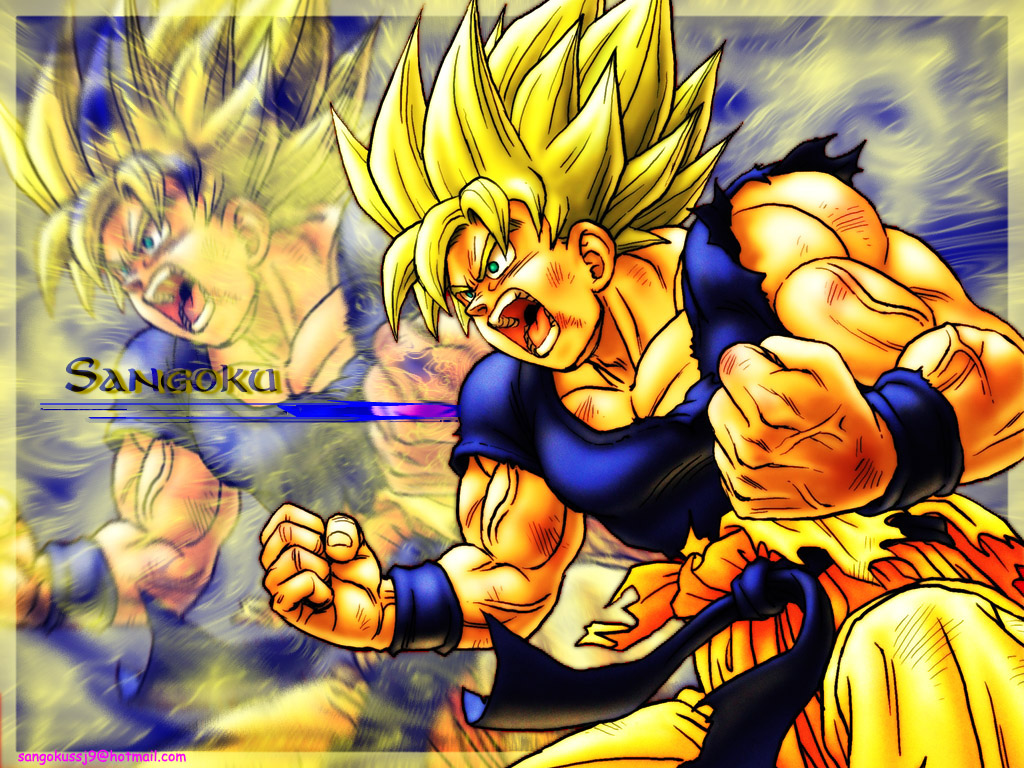 Wallpaper Dbz Gokussj By Me By Lolosangoku2 On Deviantart
