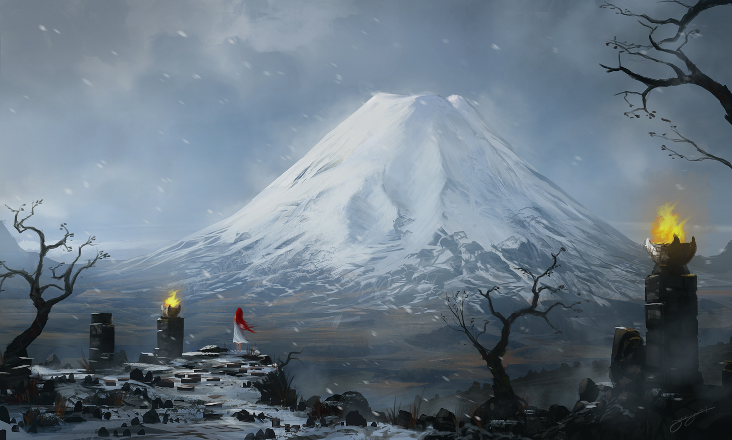 Red and Snow - speed paint