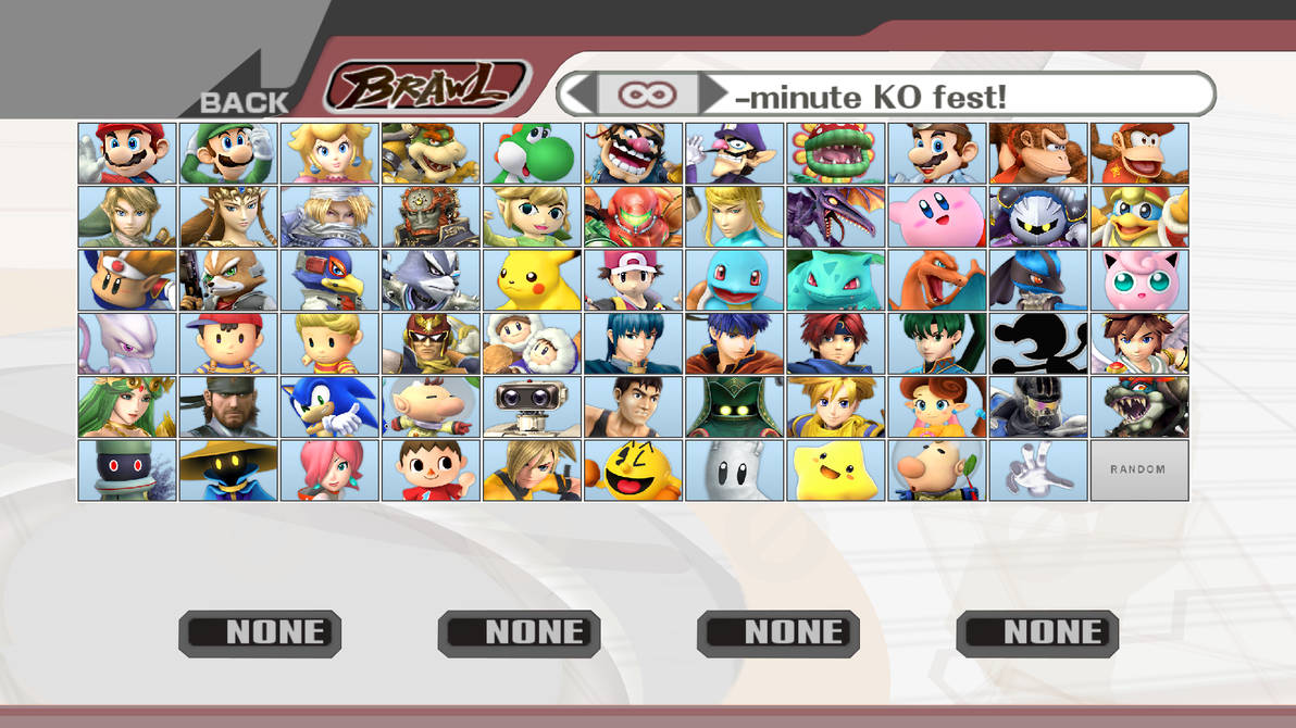 Smash Brawl Roster My Version by NorbertoMakesDrawing on DeviantArt