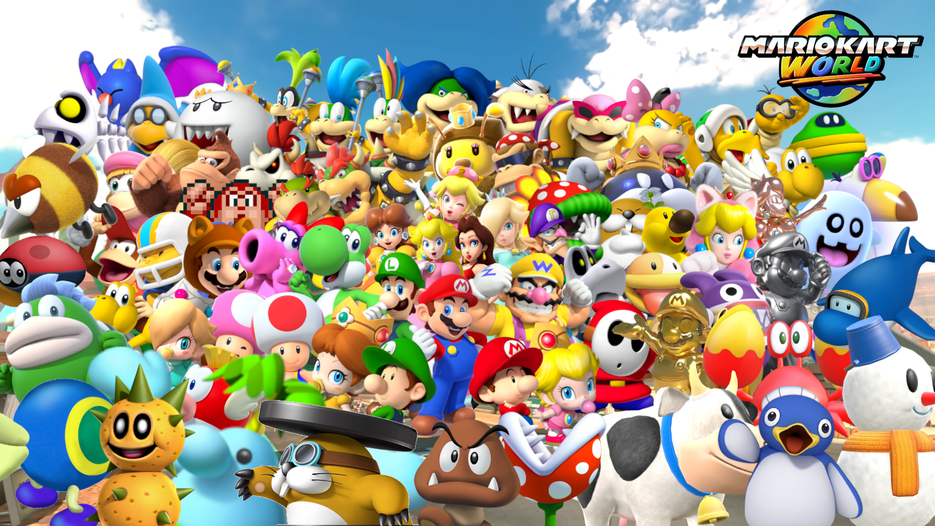 Mario Group Background Mario Kart Group Photo Wallpaper by NorbertoMakesDrawing on DeviantArt