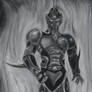 Guyver in oil pastels