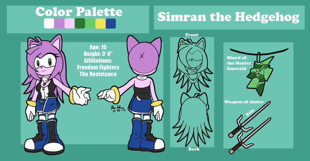 Simran Drawing Simran Reference Sheet (Old) by EllieDrawStuffs on DeviantArt