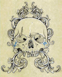 Victorian Floral Skull