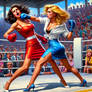 Boxing Match in Satin
