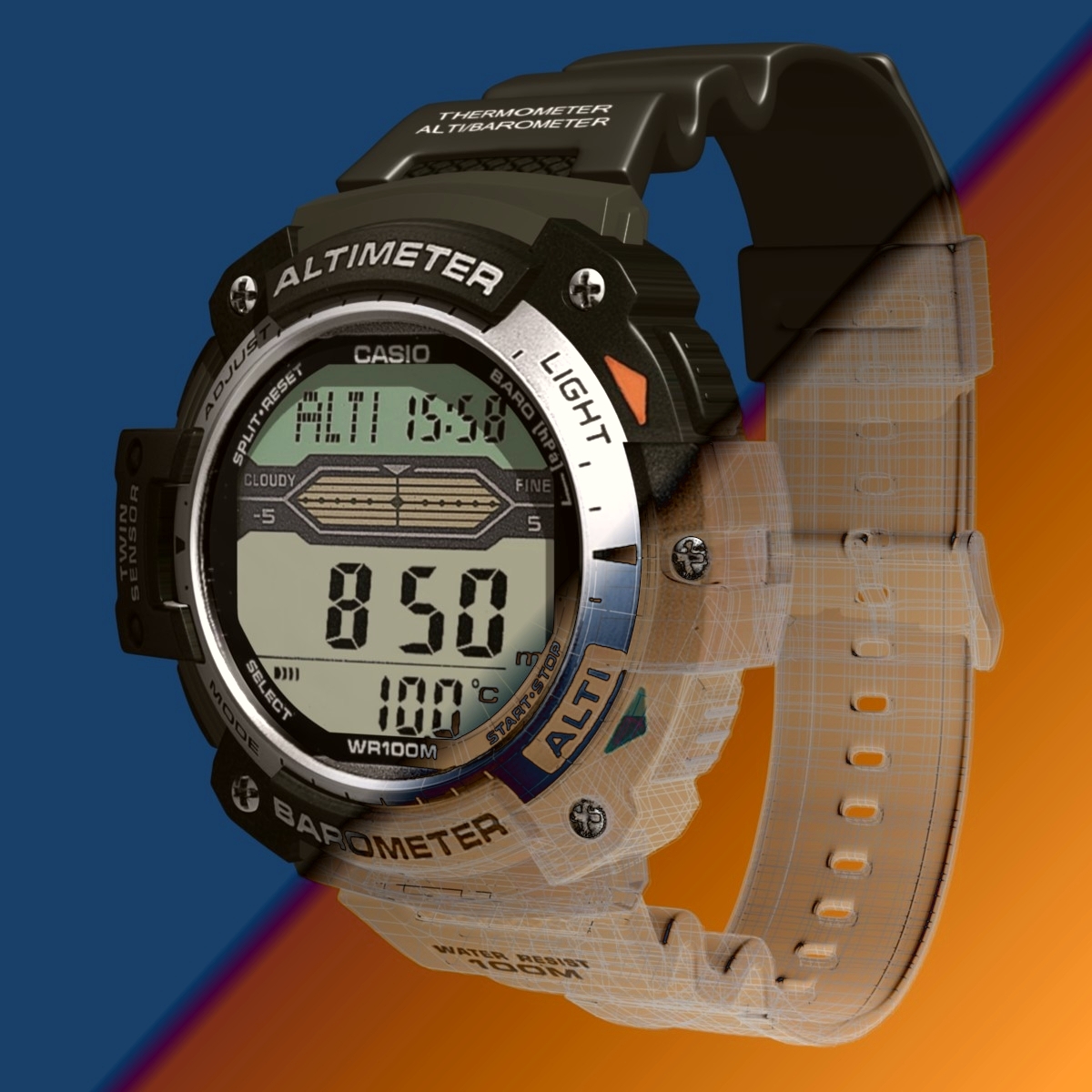 Casio Digital Watch Altimeter/Barometer