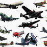 Blender 3D aircrafts models.