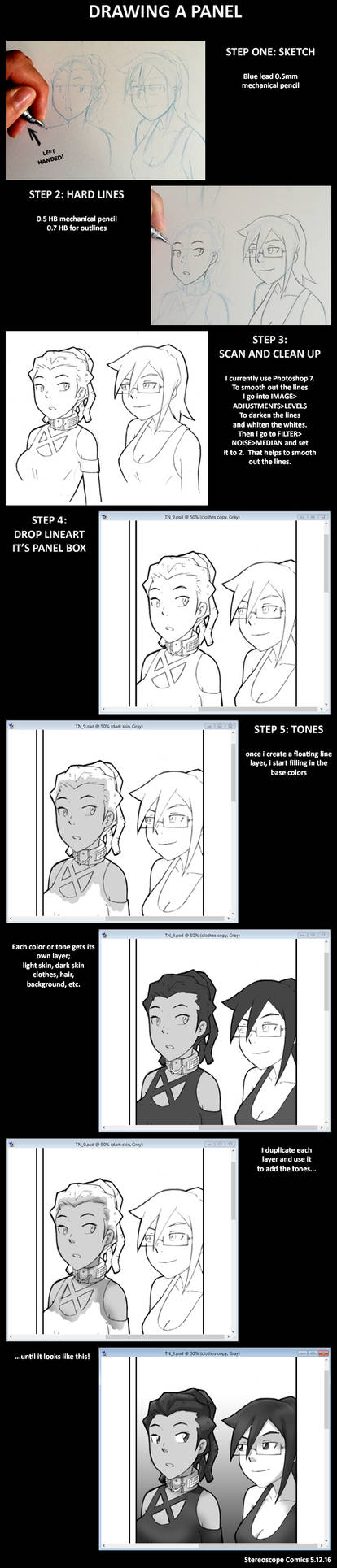 Drawing a Panel Tutorial by StereoscopeComics on DeviantArt