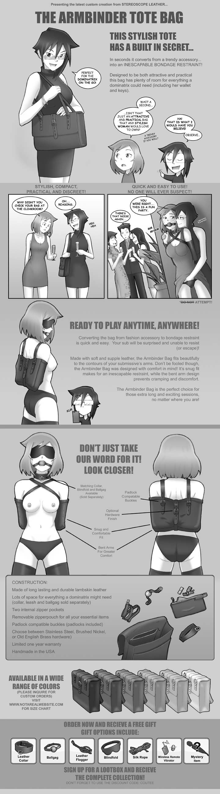 Self Bonbage Armbinder Bag Commission... by StereoscopeComics on DeviantArt