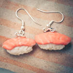 Salmon Nigiri Earrings by zoshalucyna