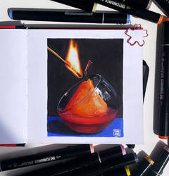 Flambe Pear