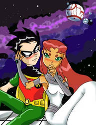 Starfire and Robin Remember