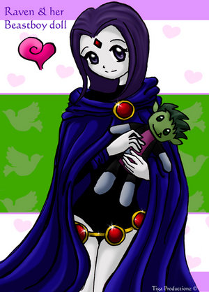 Raven + doll by strawberrytiga