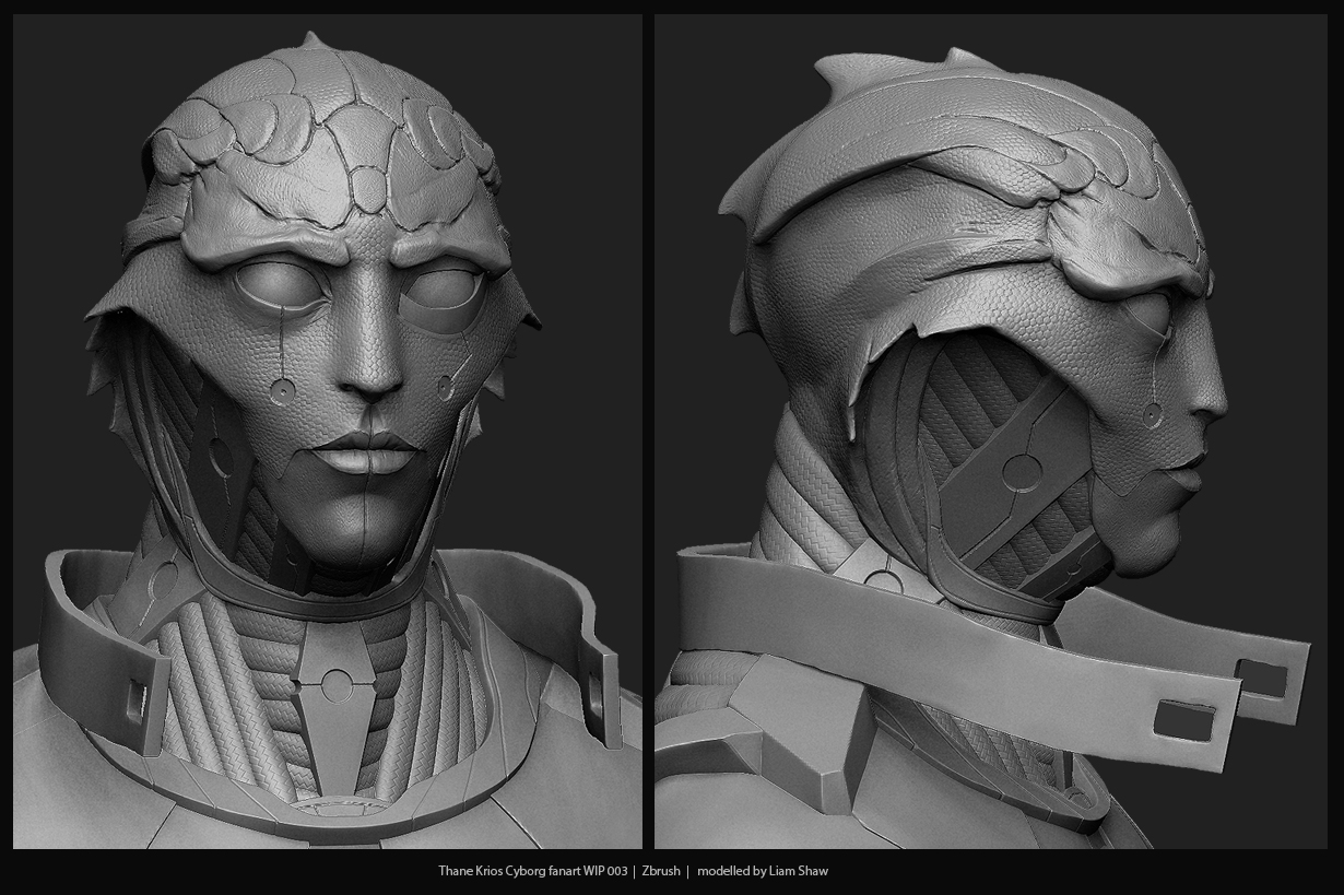 Thane Krios Cyborg WIP 003