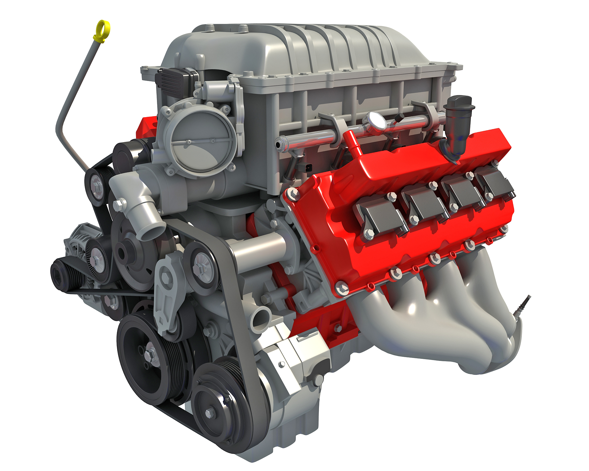 Supercharged V8 Engine 3D Model by 3D-Horse on DeviantArt