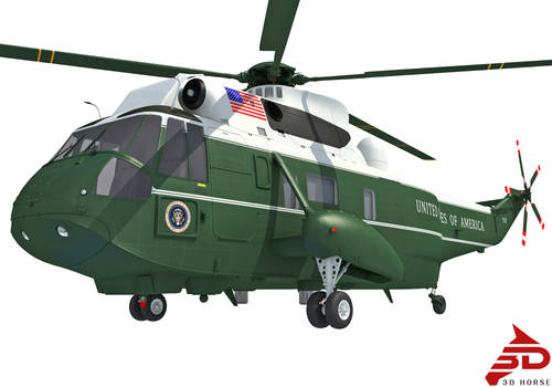 3D Marine One Helicopter 3D Models