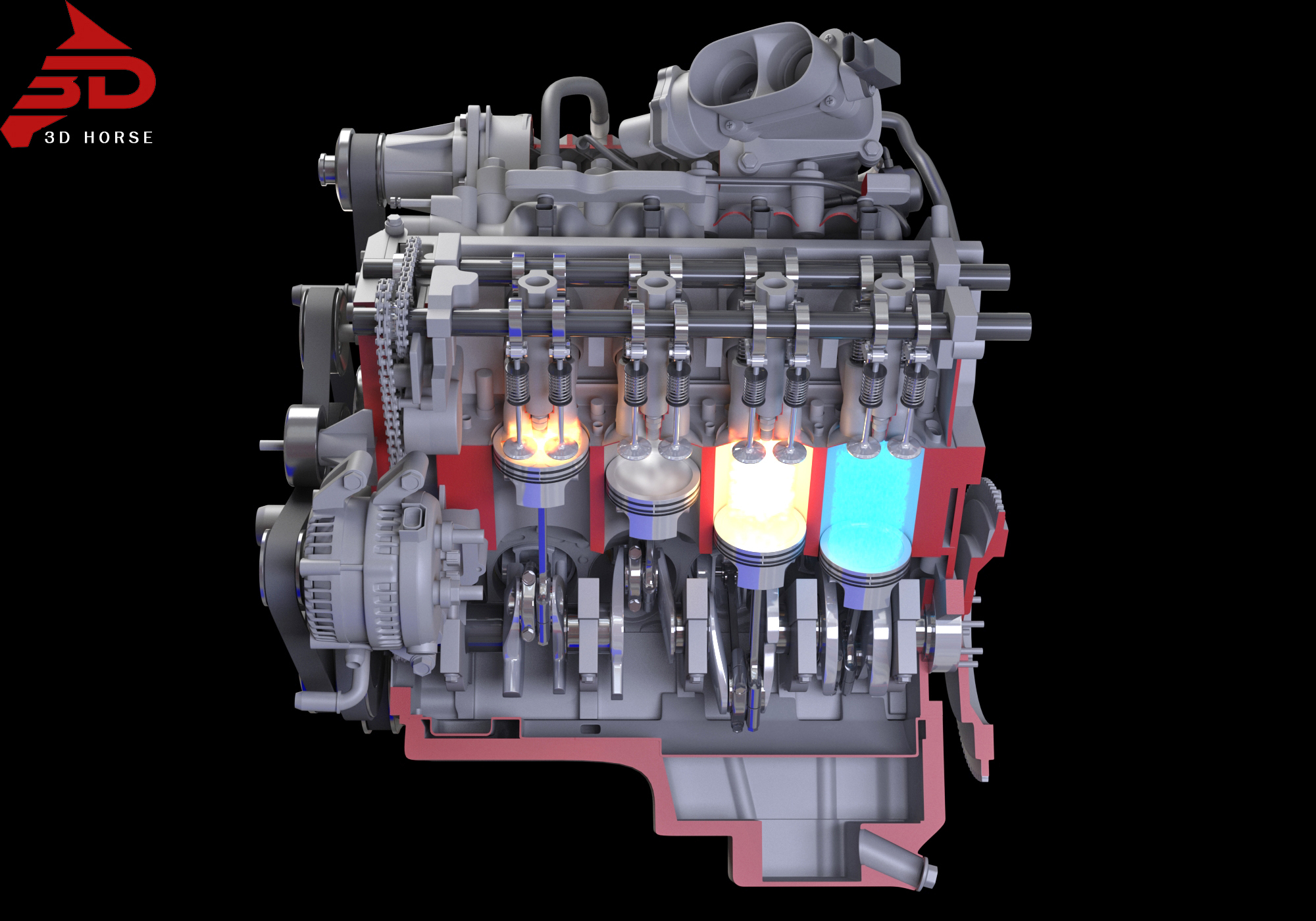 V8 Engine 3D Models – 3D Horse