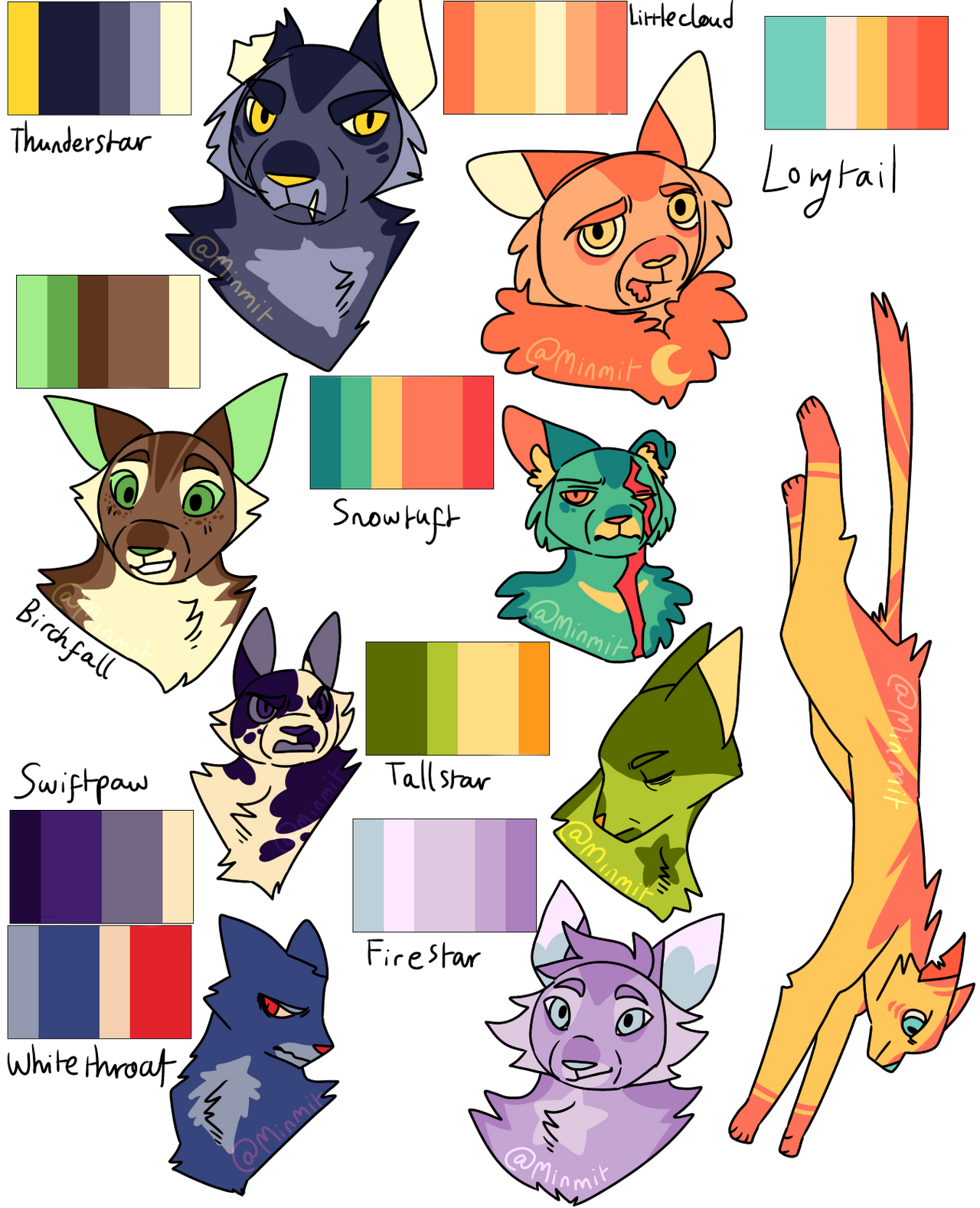 Warrior Cats Color Palettes By Minmit On DeviantArt warrior-cats-color-palettes-by-minmit-on-deviantart