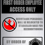 First Order Employee Access Sign