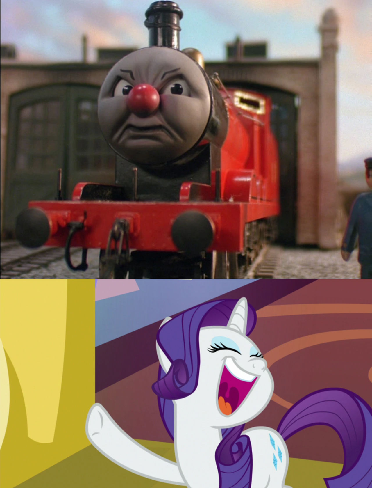 James Rarity Rarity Laughs at James the Red Nosed Engine by ThomasTenCents34526 on ...