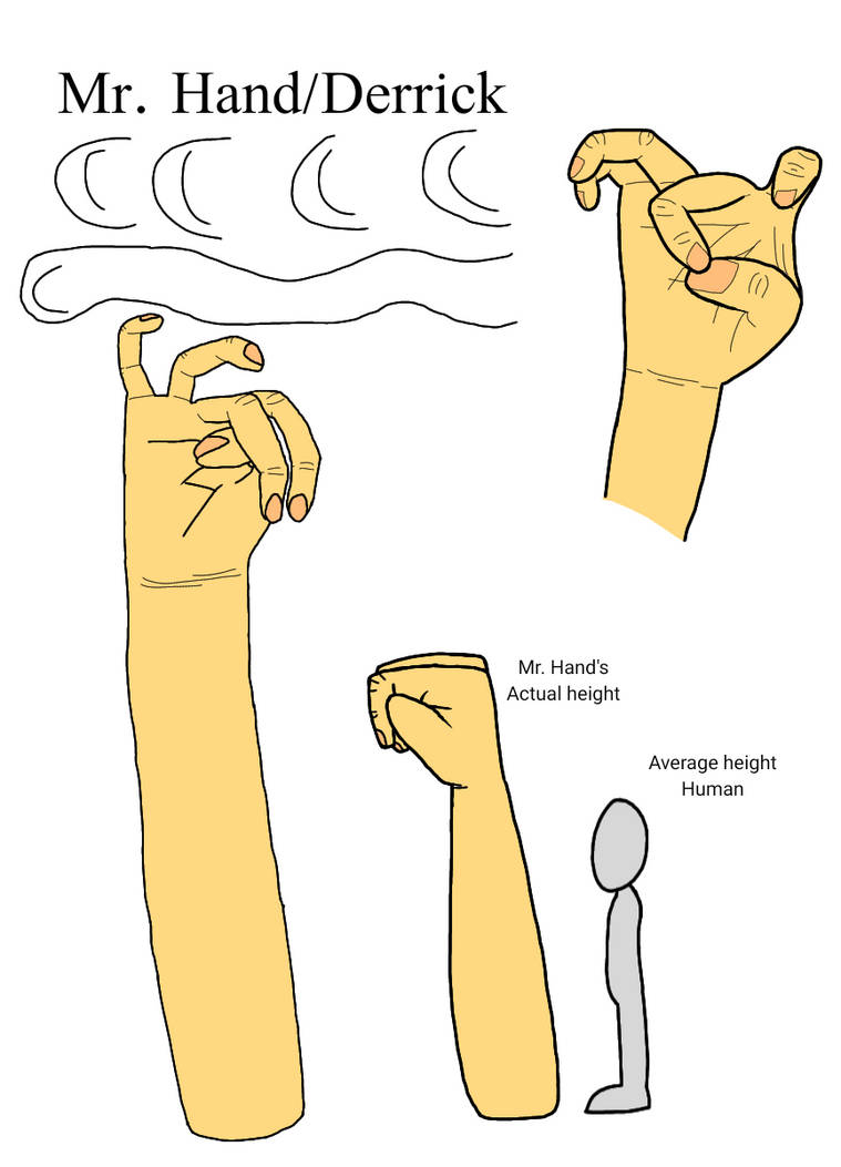 Mr. Hand Helper Mr. Hand Reference by AngelFromGod2 on DeviantArt