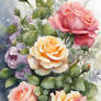 Watercolor Roses in a Vibrant and Eye-catching Des