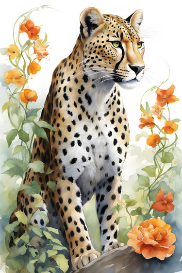 Graceful Cheetah in the Wilderness AR 2x3