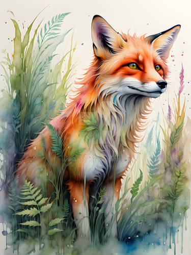 Elegant Fox in a Meadow of Dreams