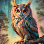Owl Perched on a Branch