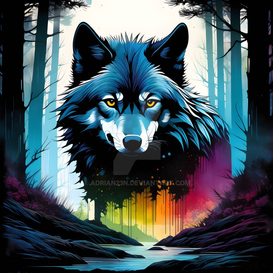 Mysterious Wolf in the Moonlight by Adrian23N on DeviantArt