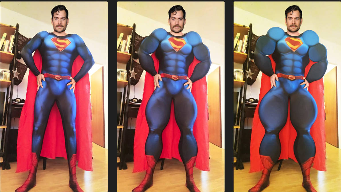Superman muscle inflation by bulkylooner on DeviantArt