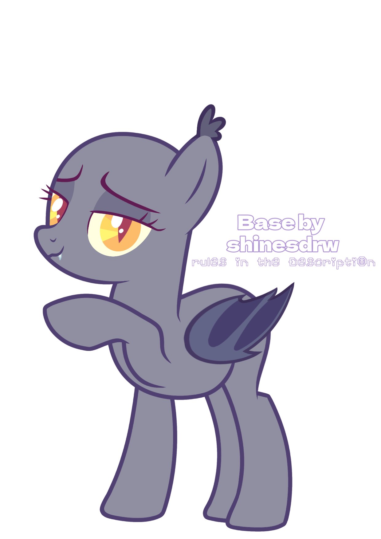 Bat-Pony Base #12 by shinesdrw on DeviantArt