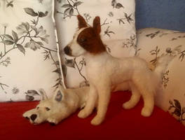 Gordon and Lumos - Needle Felted Dogs
