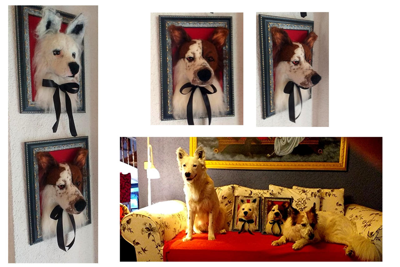Gordon and Lumos - Needle Felted Portraits