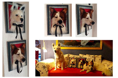 Gordon and Lumos - Needle Felted Portraits