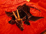 black velvet dragon by Vulkanette