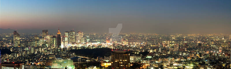 Shinjuku Tokyo Night Panorama