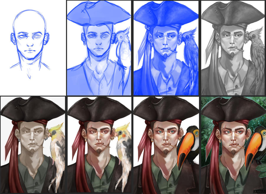 Pirate step by step